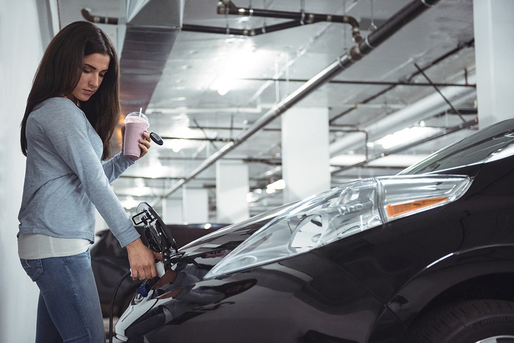 public car charging points in retail locations